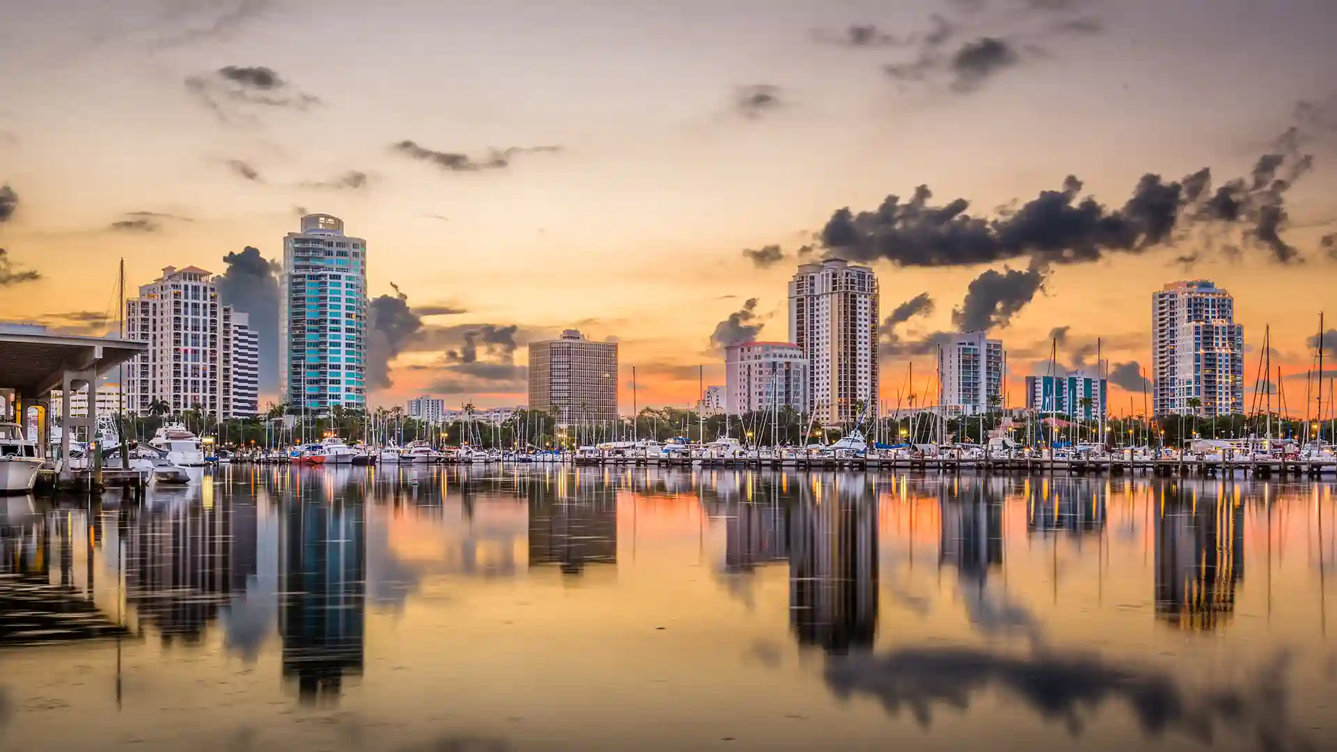 St. Petersburg at sunset.